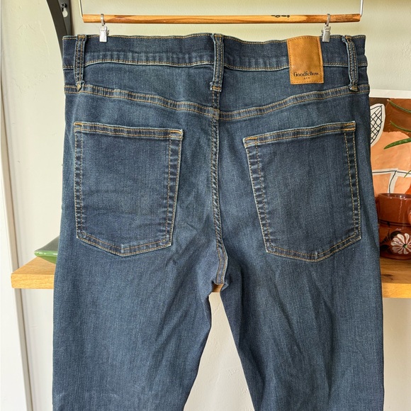 Goodfellow Dark Rinse Denim Slim Fit Straight Leg Total Flex Jeans Sz 32 x 32 - Picture 10 of 11